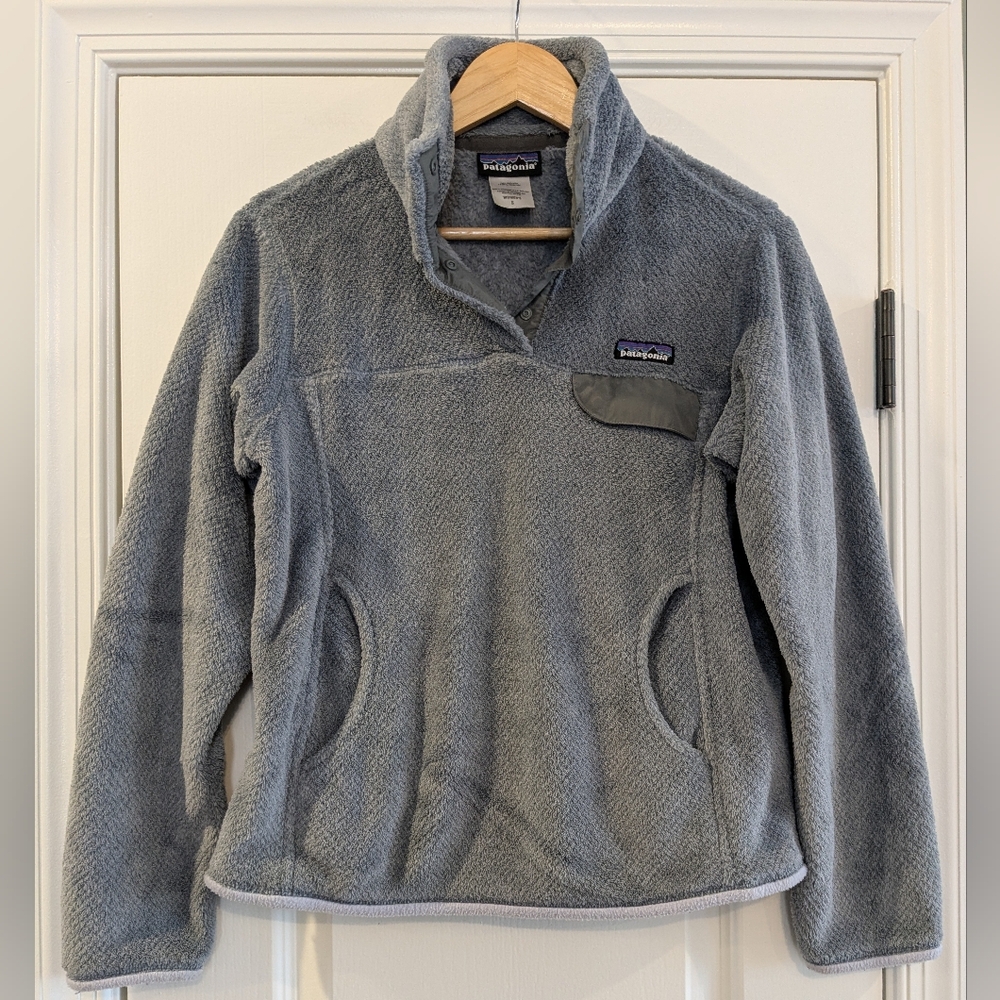 Patagonia Re-Tool Snap T Fleece Pullover Sweatshirt Gray Gorpcore Womens Size S